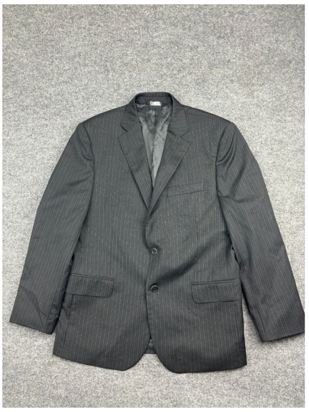 Gianni Manzoni Suit Jacket Men's 40 Black Pinstripe 100% Italian Wool
Blazer